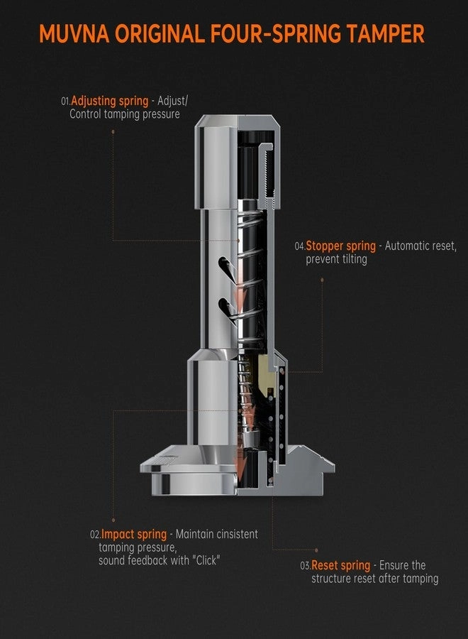 Espresso Tamper - 58mm Self-Leveling Spring Loaded