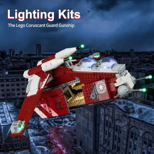 Coruscant Guard Gunship 75354 - LED Lighting Kit Compatible with LEGO 75354