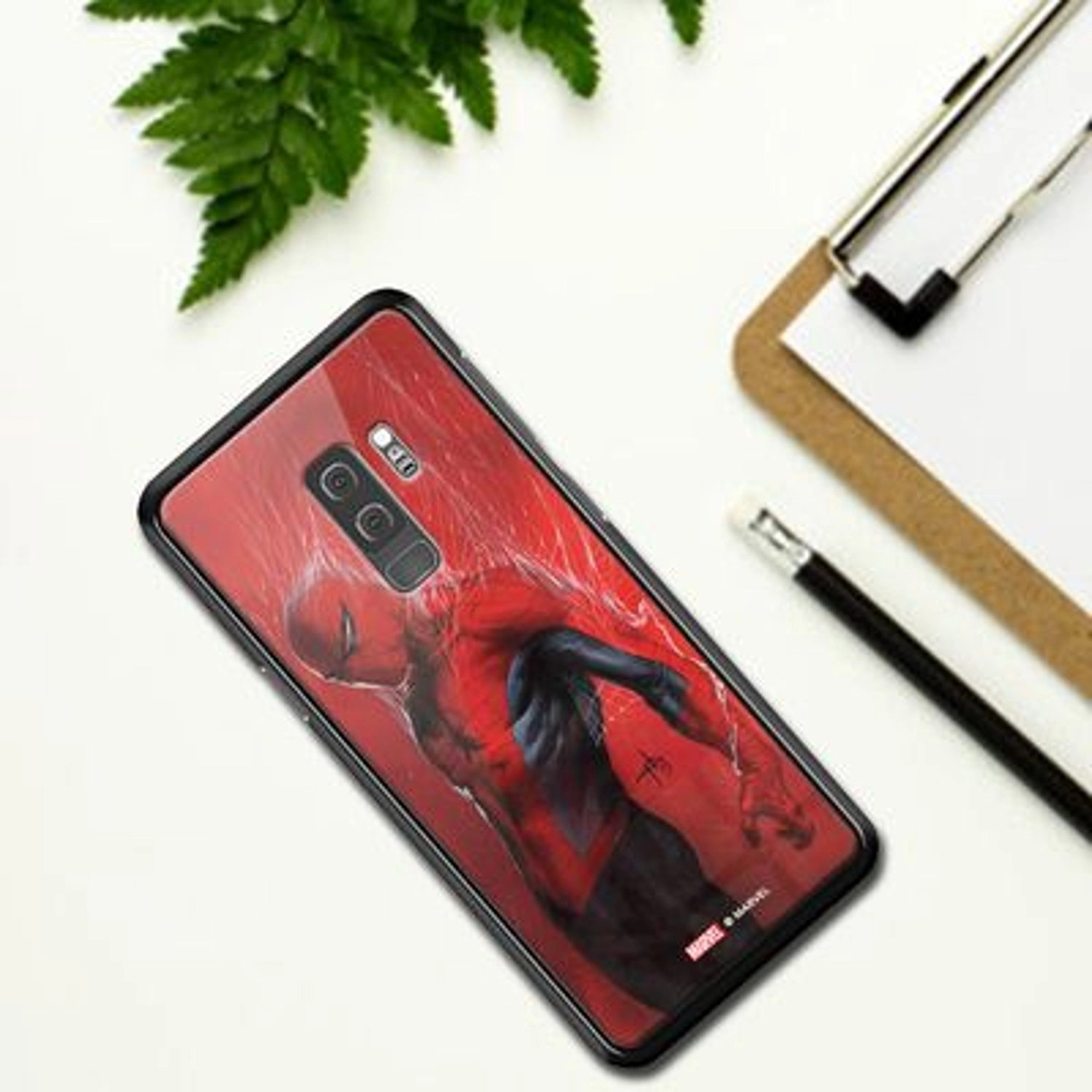 Webbed Spiderman Back Case for Galaxy S9 Plus