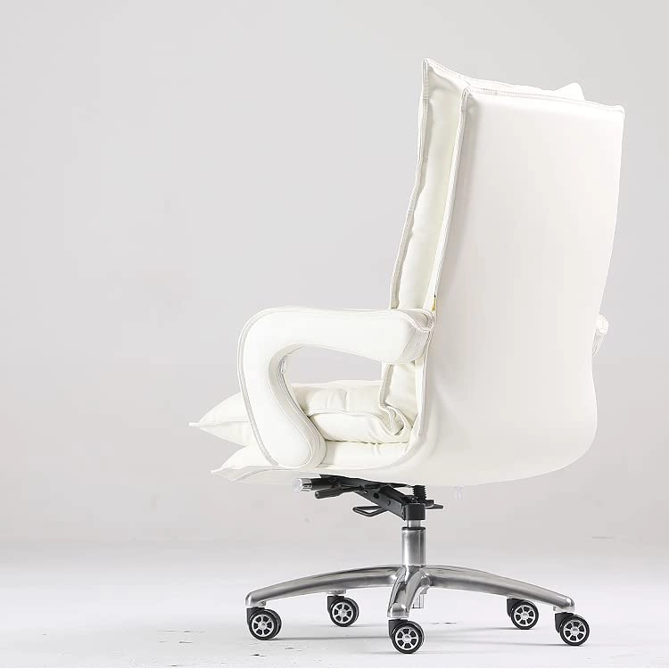 Desk Chair - PU Leather Brown High Back