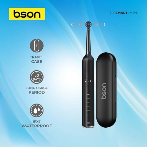 Super Oscillating Toothbrush - 15 Cleaning Combinations IPX7 Waterproof Type-C Powered