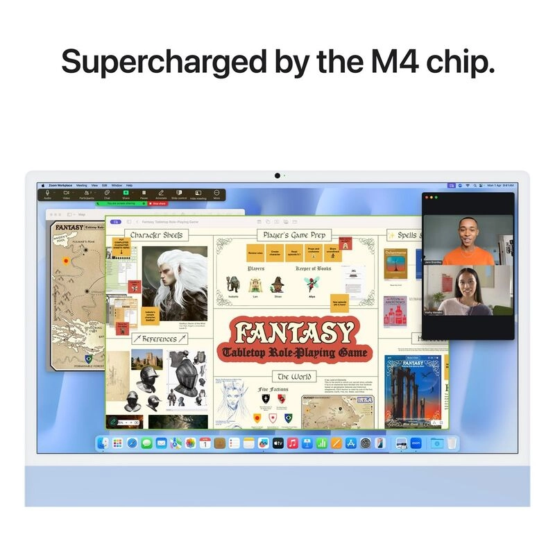 iMac 24-inch M4 10-core CPU and 10-core GPU, 16GB, 256GB SSD - Blue