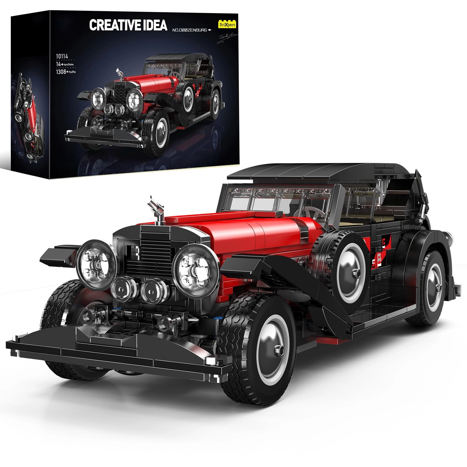 Uniiking Vintage Car Model - Static Version Black
