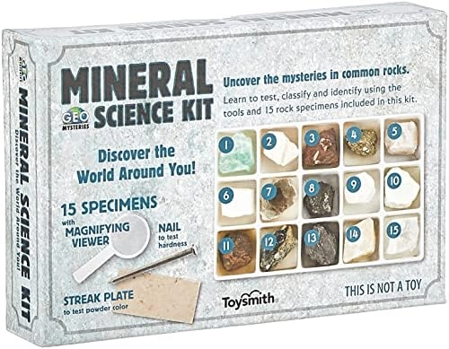Toysmith Mineral Science Kit Geology - 8 years+ 15 pieces