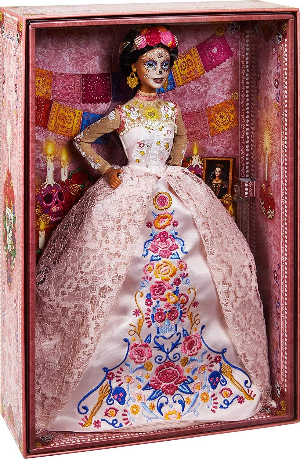 Barbie Dia De Muertos 2020 Doll - 12-in Brunette Embroidered Lace Dress