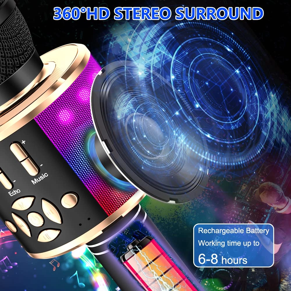 Karaoke Microphone - Handheld Bluetooth