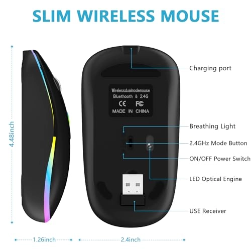 Rechargeable Wireless Mouse - Bluetooth