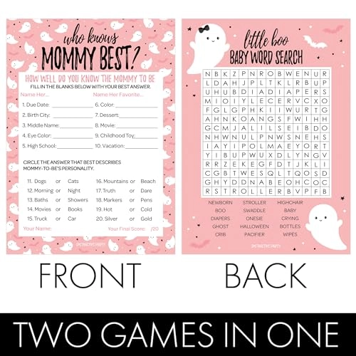 Pink Little Boo - 20 Player Cards Adult