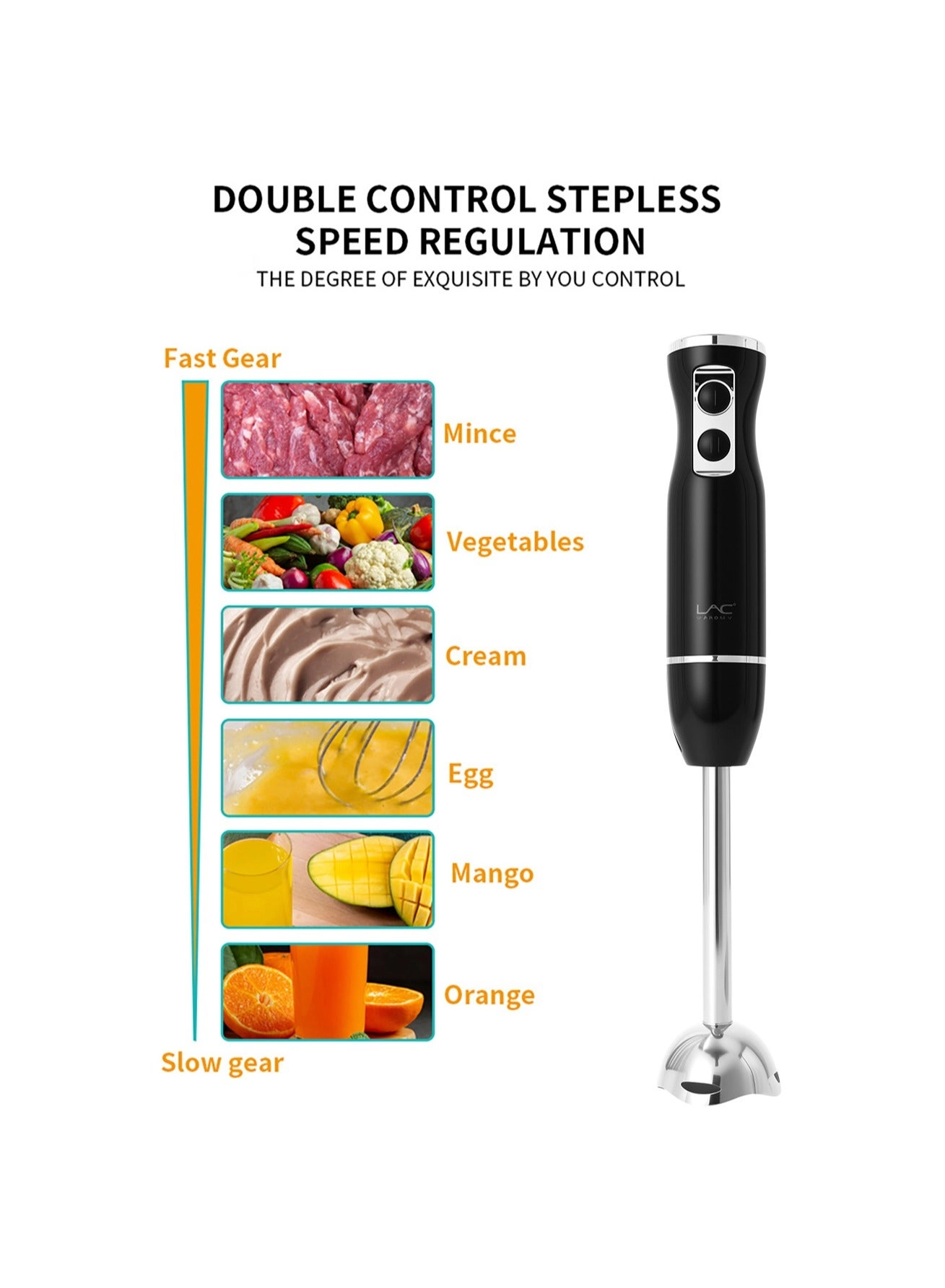 L-1206 - 2-Speed Turbo Mode 4-in-1 Multi-Functional