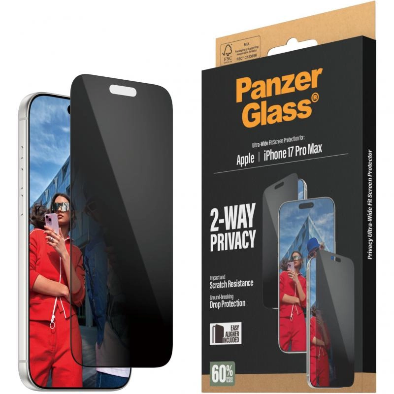 Ultra Wide Fit Clear Tempered Glass Screen Protector for iPhone 16 Plus