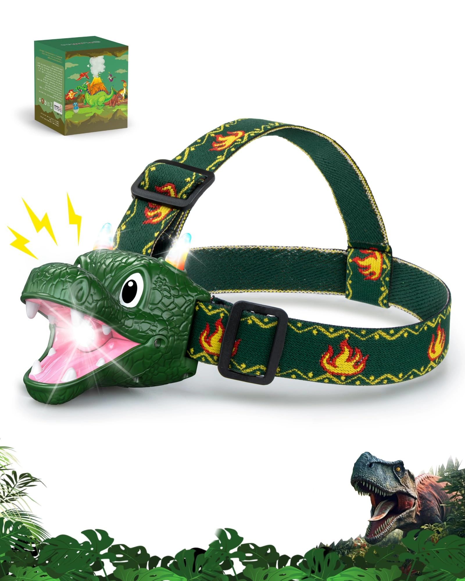 shenzhenshifuwosikejiyouxiangongsi Dinosaur Headlamp