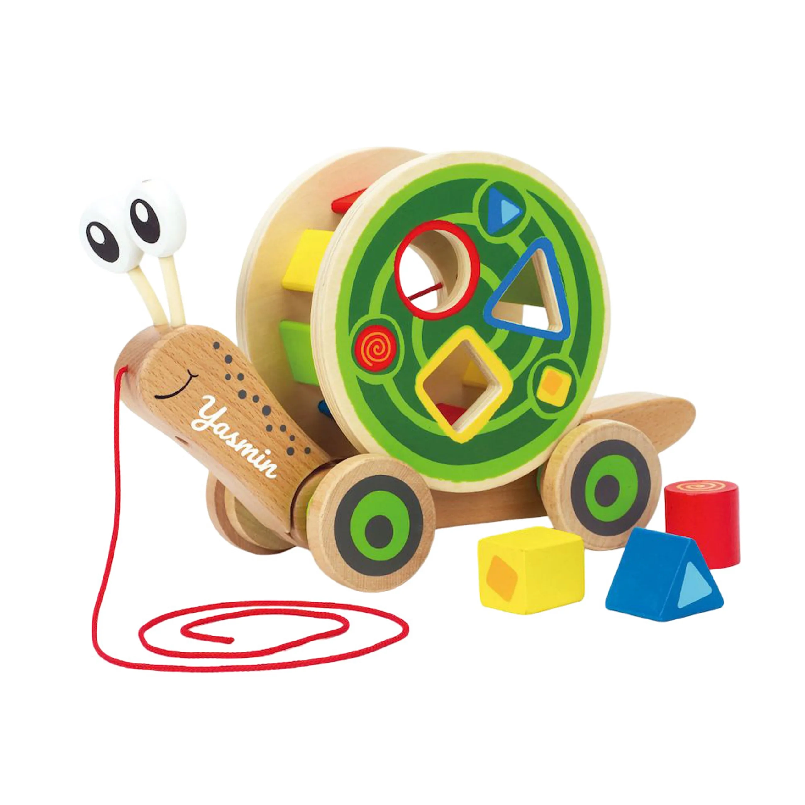 Hape Walk-A-Long Snail - Personalized Wooden