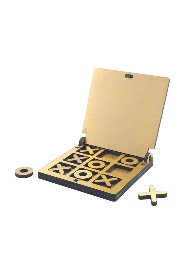 Kraftsman Tic Tac Toe - Wooden Mini Golden Finish
