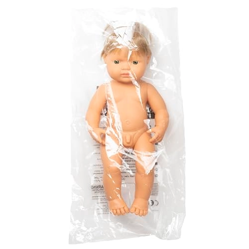 Baby doll - 38 cm Caucasian dark blonde boy
