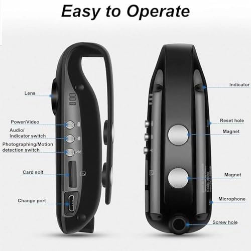 Detect Clip Body Camera + 32GB SD Card - 1920*1080