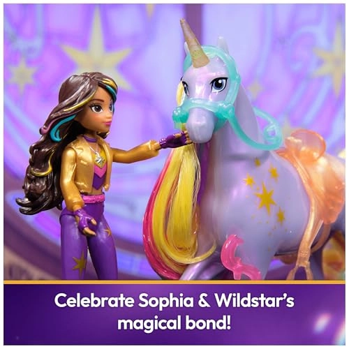 Sophia Doll - 4.5" 7-Point Articulation + Wildstar Unicorn - Rainbow Light-up Ages 4+