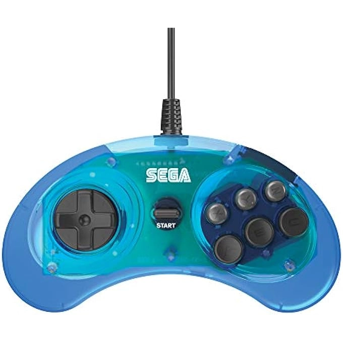 BIG6 CONTROLLER PAD - BLACK SEGA Genesis Mega Drive