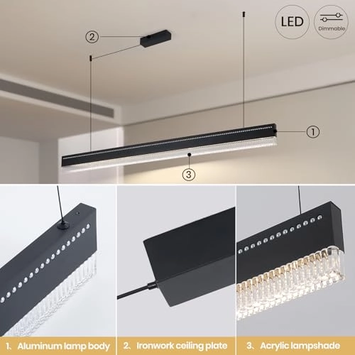 Modern LED Strip Chandelier - up to 100cm