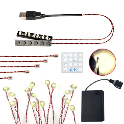 14 Mini LED 1 x 1 Building Block Lighting Set - Red light USB