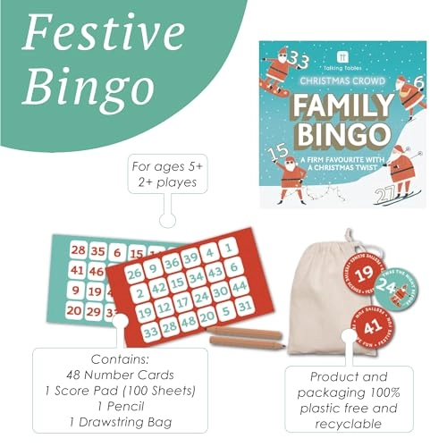 Family Bingo Game - Santa