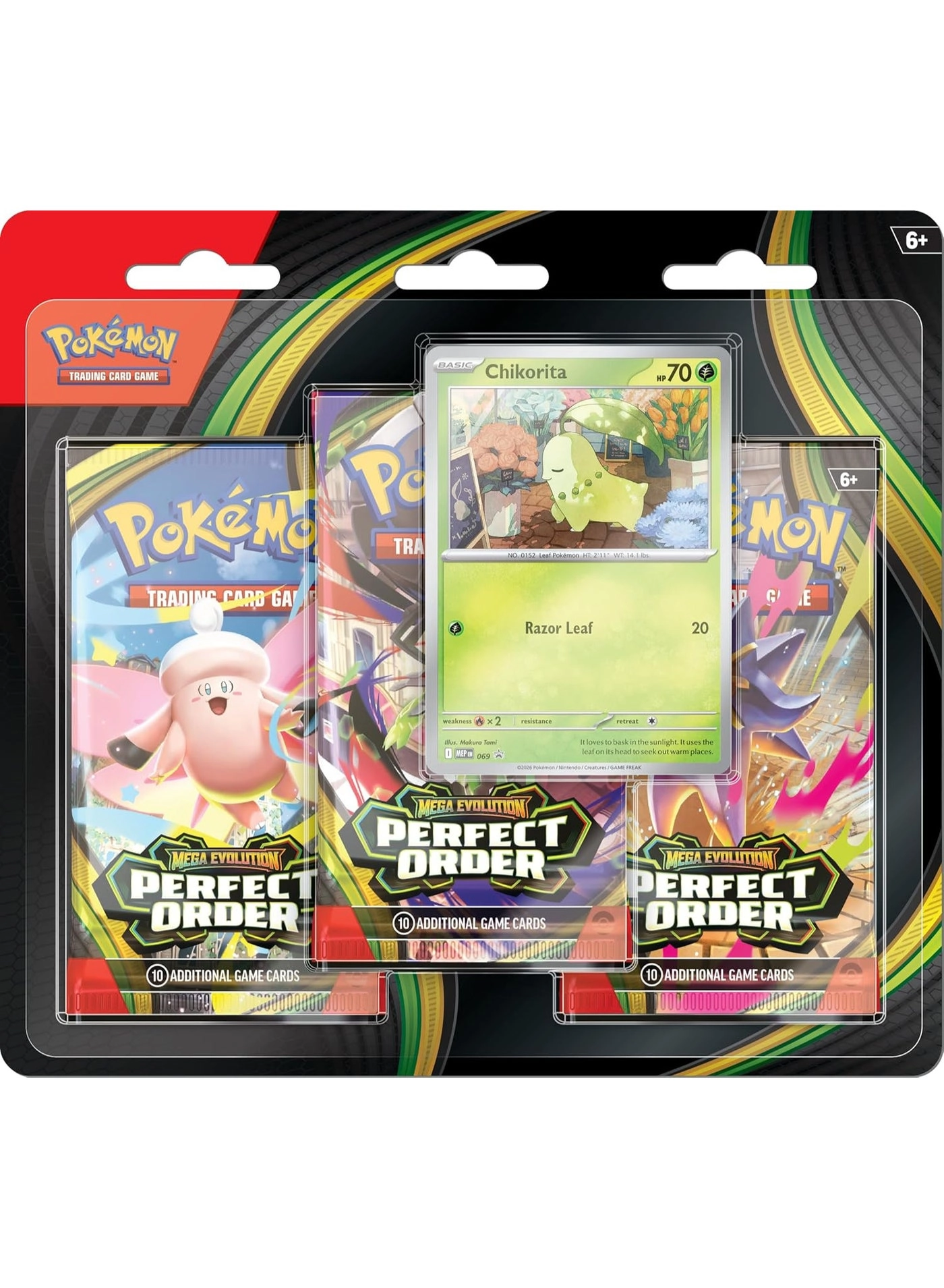 Pokémon Perfect Order Booster Pack - English 3pcs + Foil Promo Card + Coin