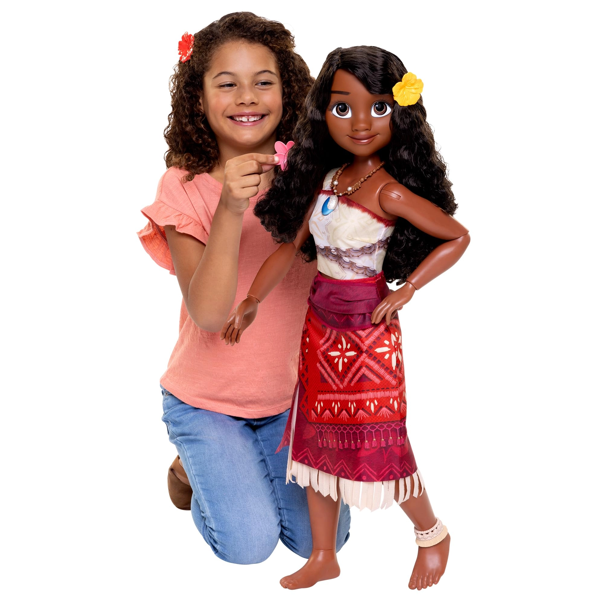 JAKKS Pacific Moana Playdate Doll - 32" / 81cm Fully Articulated Hair Comb Ages 3+