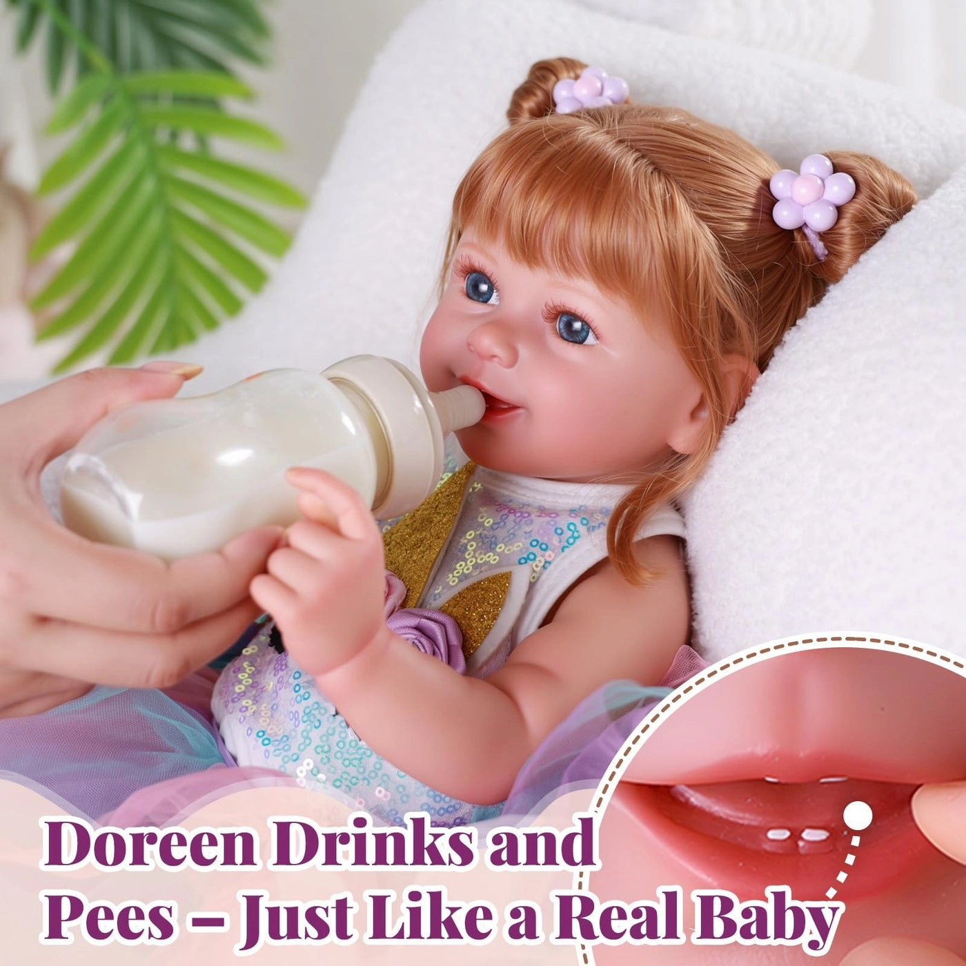 Reborn Baby Doll - 20 Inch Vinyl Drink & Pee Ages 3+