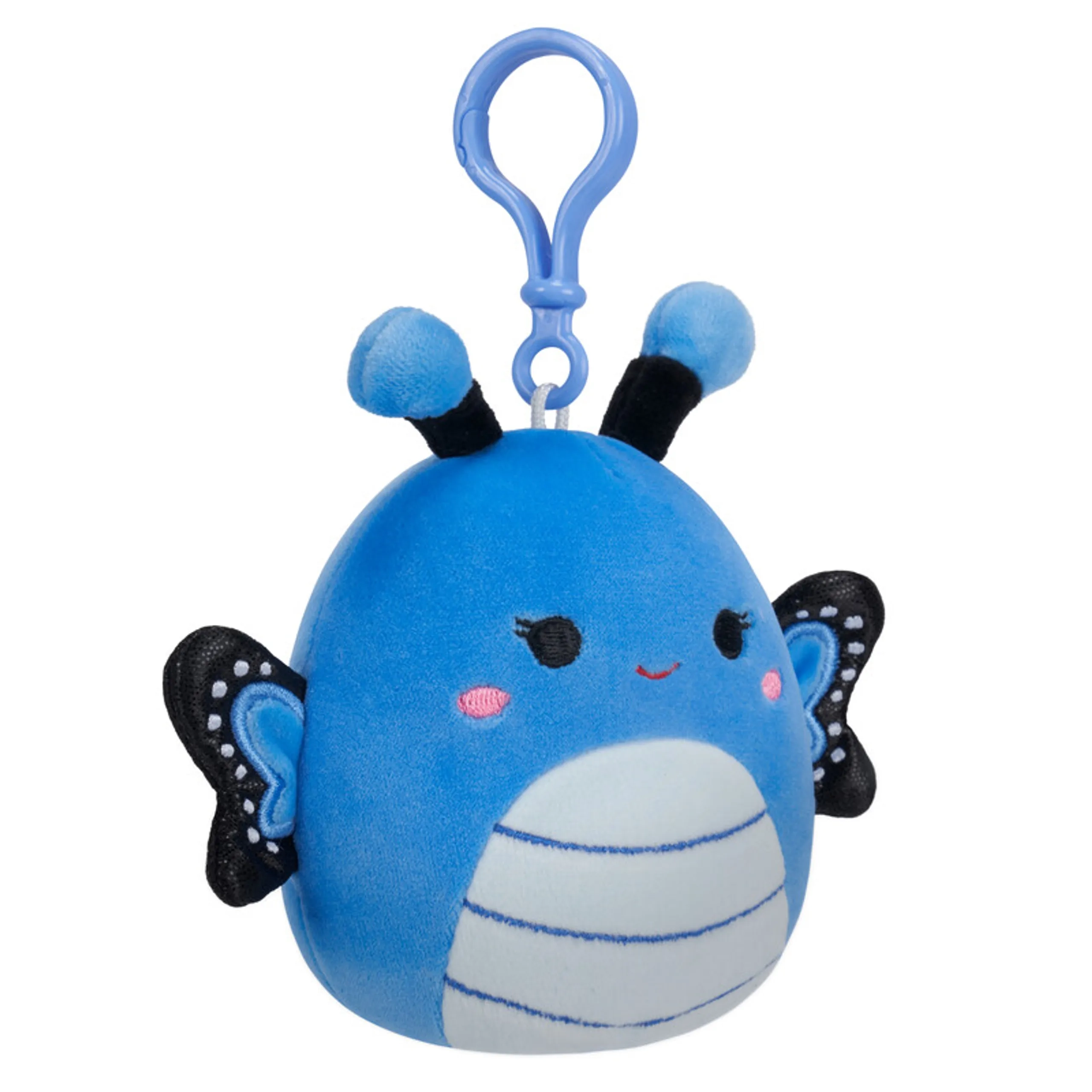Waverly - Little Plush Clip-On 3.5 inch Blue Butterfly