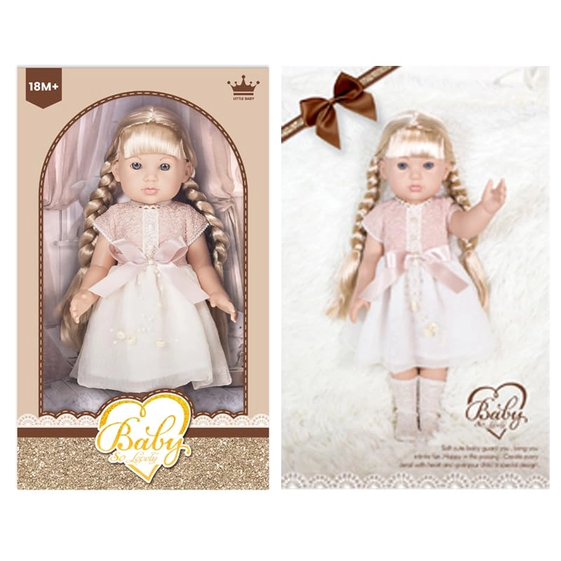 Reborn Baby Doll - 15-inch Silicone Long Hair Ages 3+