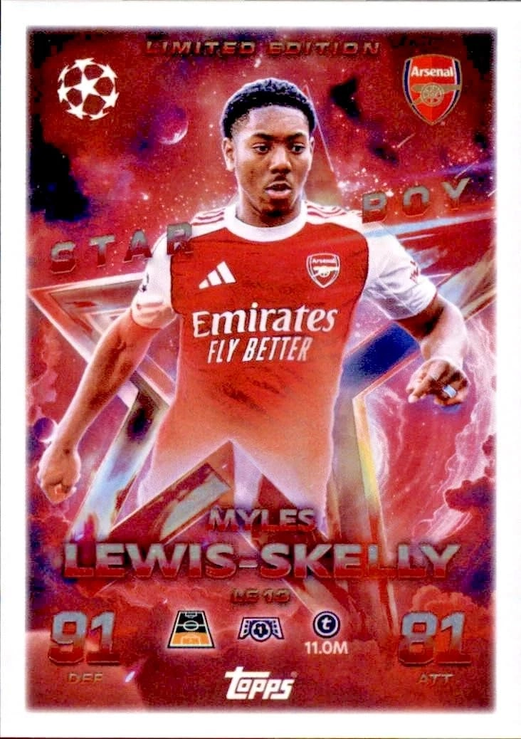 Topps Match Attax 2025 2026 Myles Lewis-Skelly Starboy Limited Edition - 1pcs