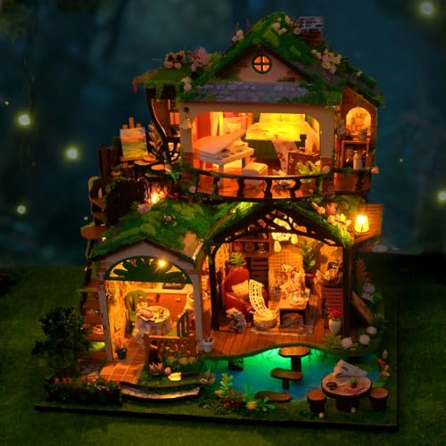 Miniature Wooden Dollhouse Furniture Kit - Creative Room 1:24