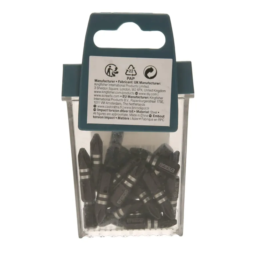 PH2 Impact Screwdriver Bits - 20 piece(s) 25 millimeter