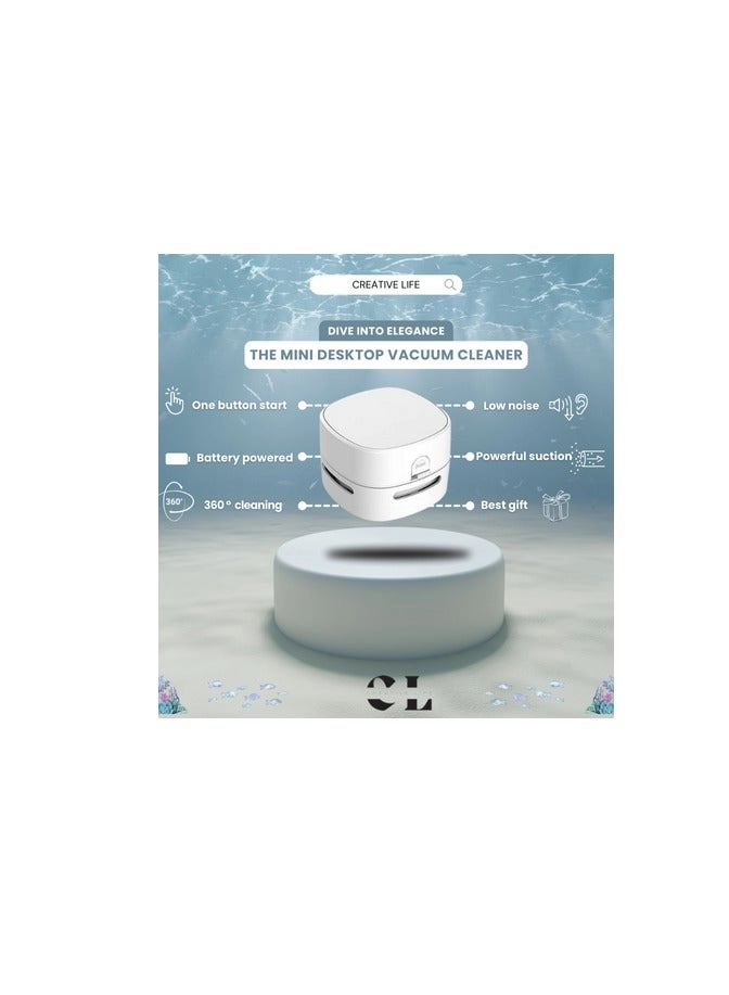 Mini Desktop Vacuum Cleaner - 200 ml 500Pa 360° Rotatable