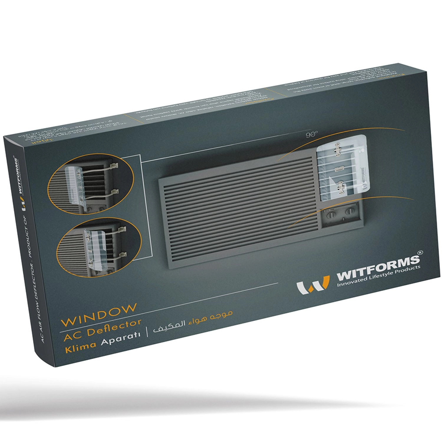 Window AC Air Deflector - Transparent 600 mm