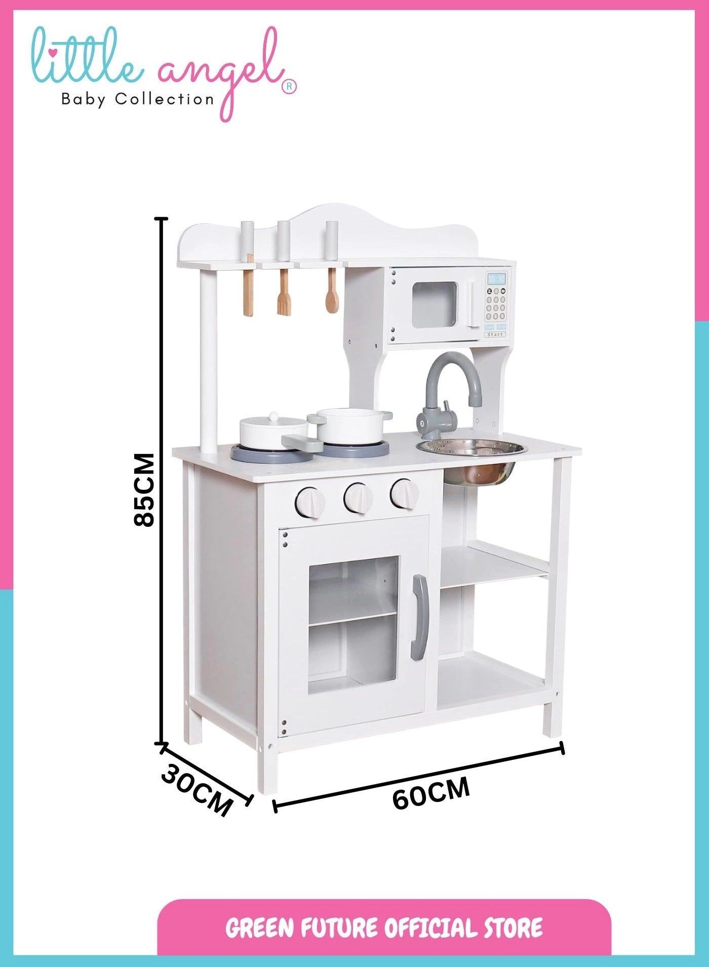 Kids Wooden Play Kitchen
