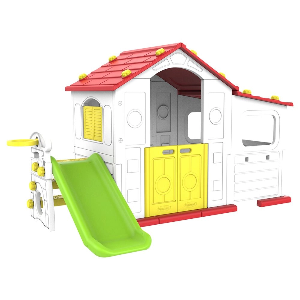 Tomo Big Playhouse - Slide Basketball Ring Multi Colour