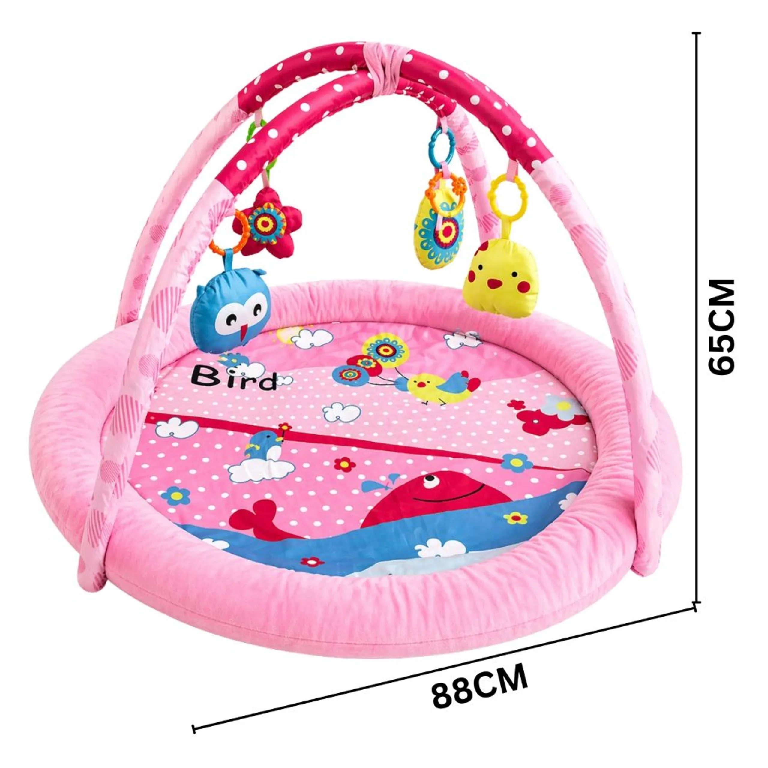 Baby Round Comfy Play Mat Activity Gym - car and airplane 0 months