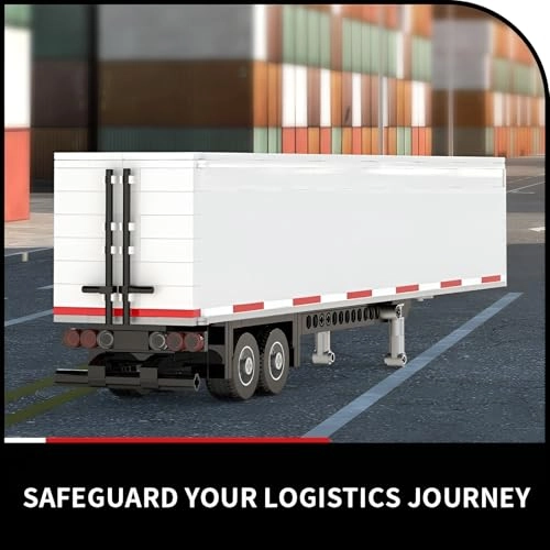 Technical Vehicle Series (660) - 304 Pieces Shipping Container Trailer Model