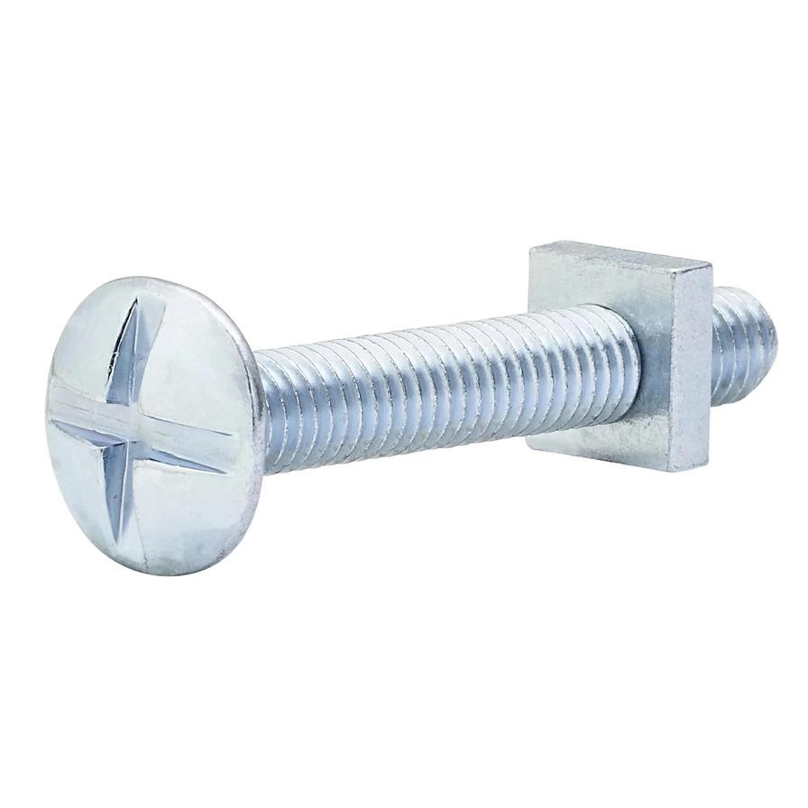 Zinc-Plated Carbon Steel Hex Bolt & Nut Pack 6mm 40mm