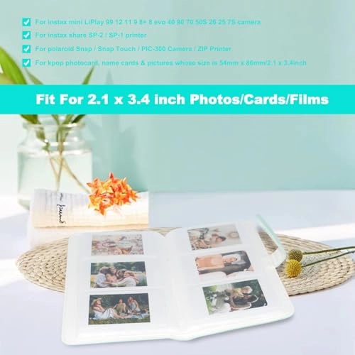 2x3" 108 Pockets PU Leather Photo Album