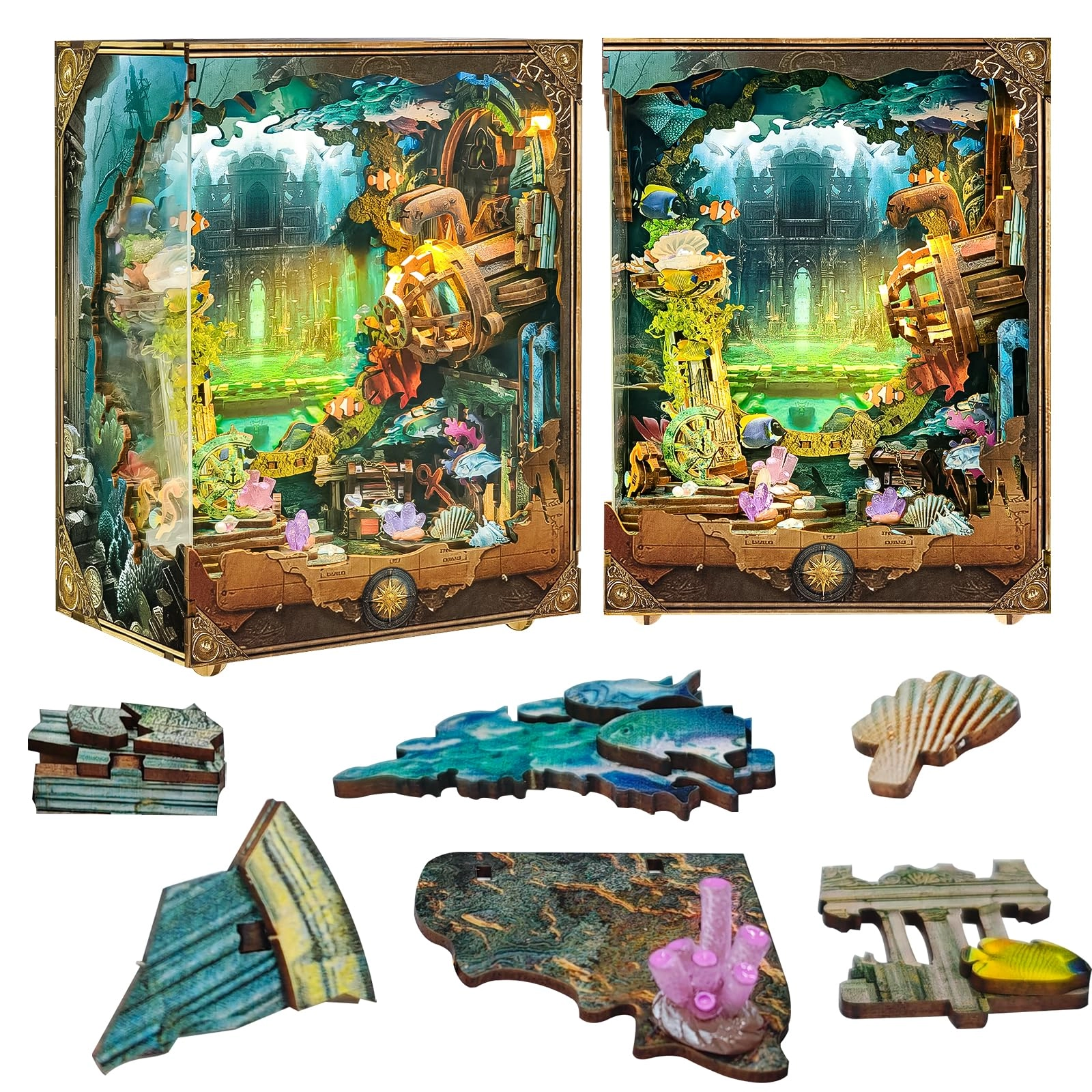 Roroom DIY Book Nook Kit - LED Light Dust Cover