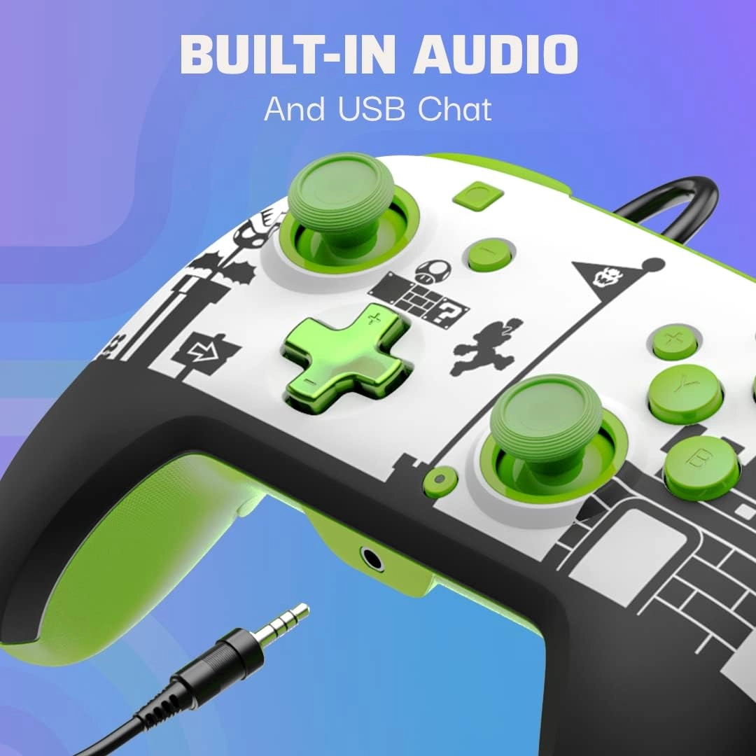 Faceoff Deluxe Audio Wired Controller - Mario