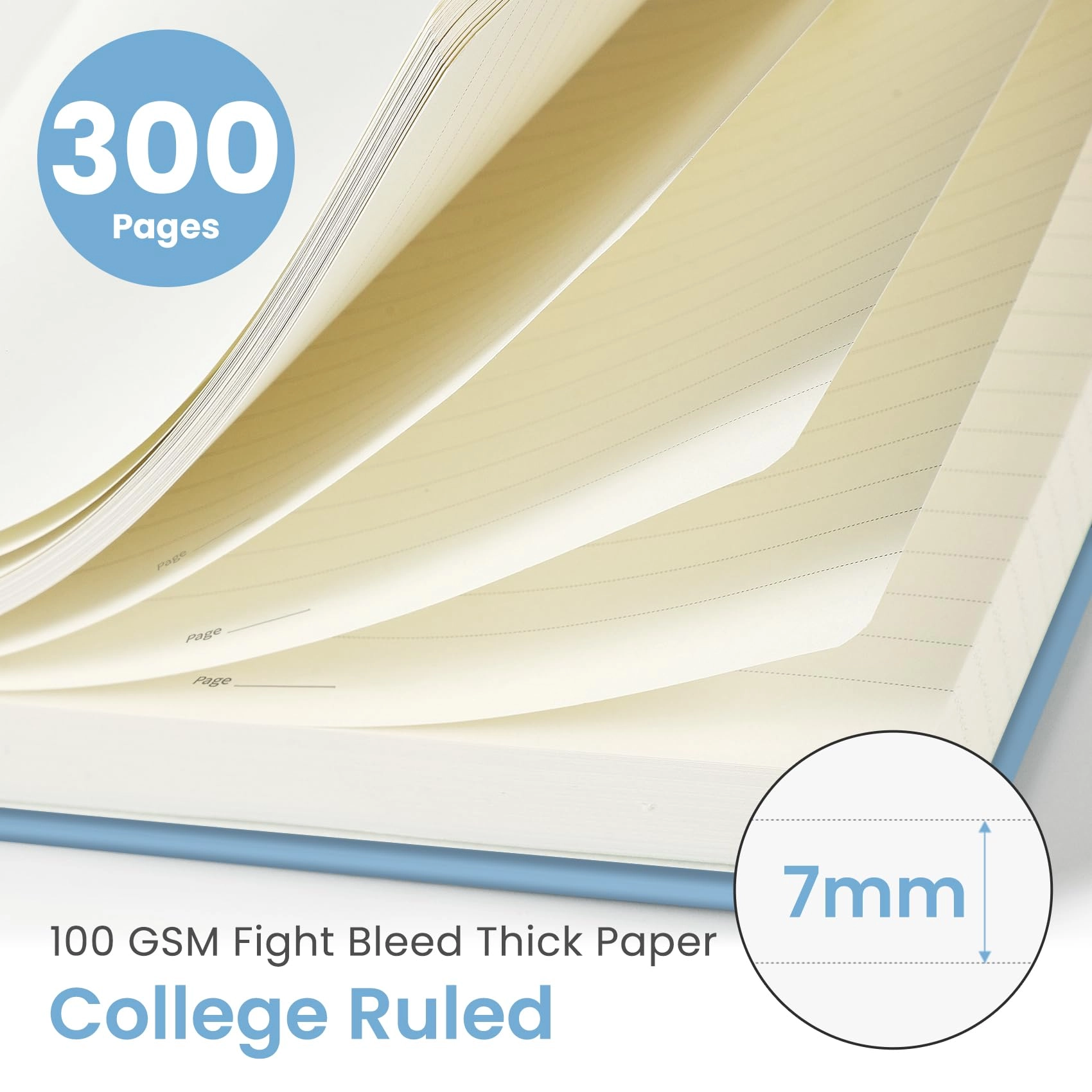 Spiral Notebook B5 Spiral - Lined 300 Pages