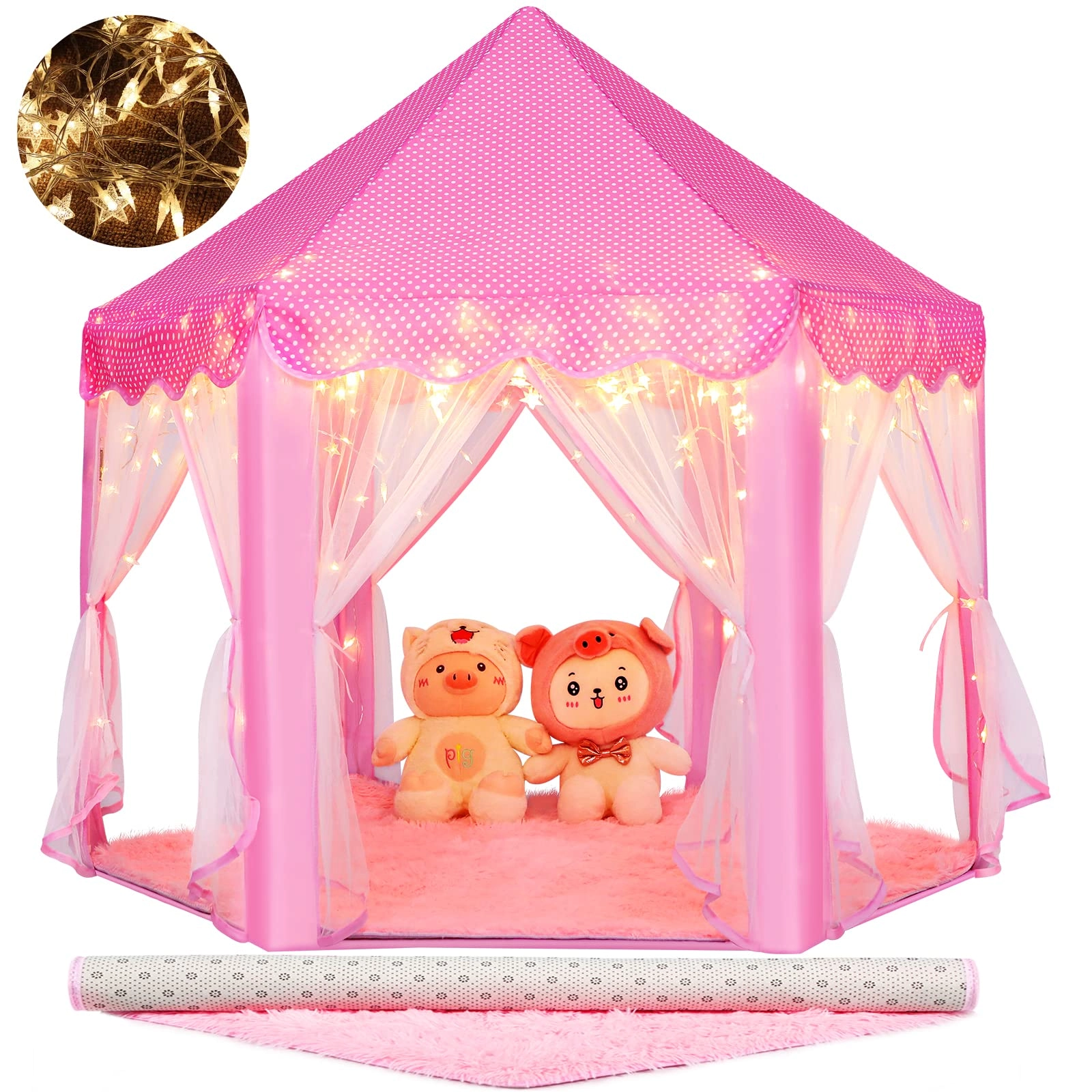 Princess Tent - 55 x 53 inches Pink