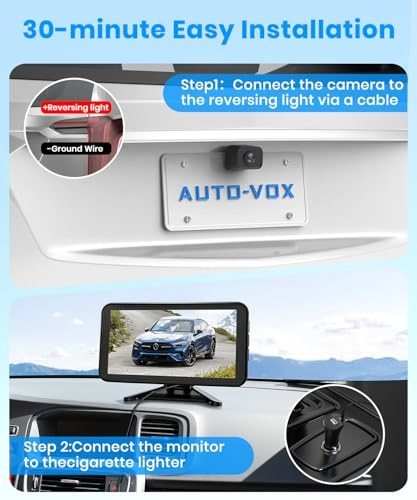 Magnetic Solar Wireless Backup Camera - Night Vision Wireless 1080P