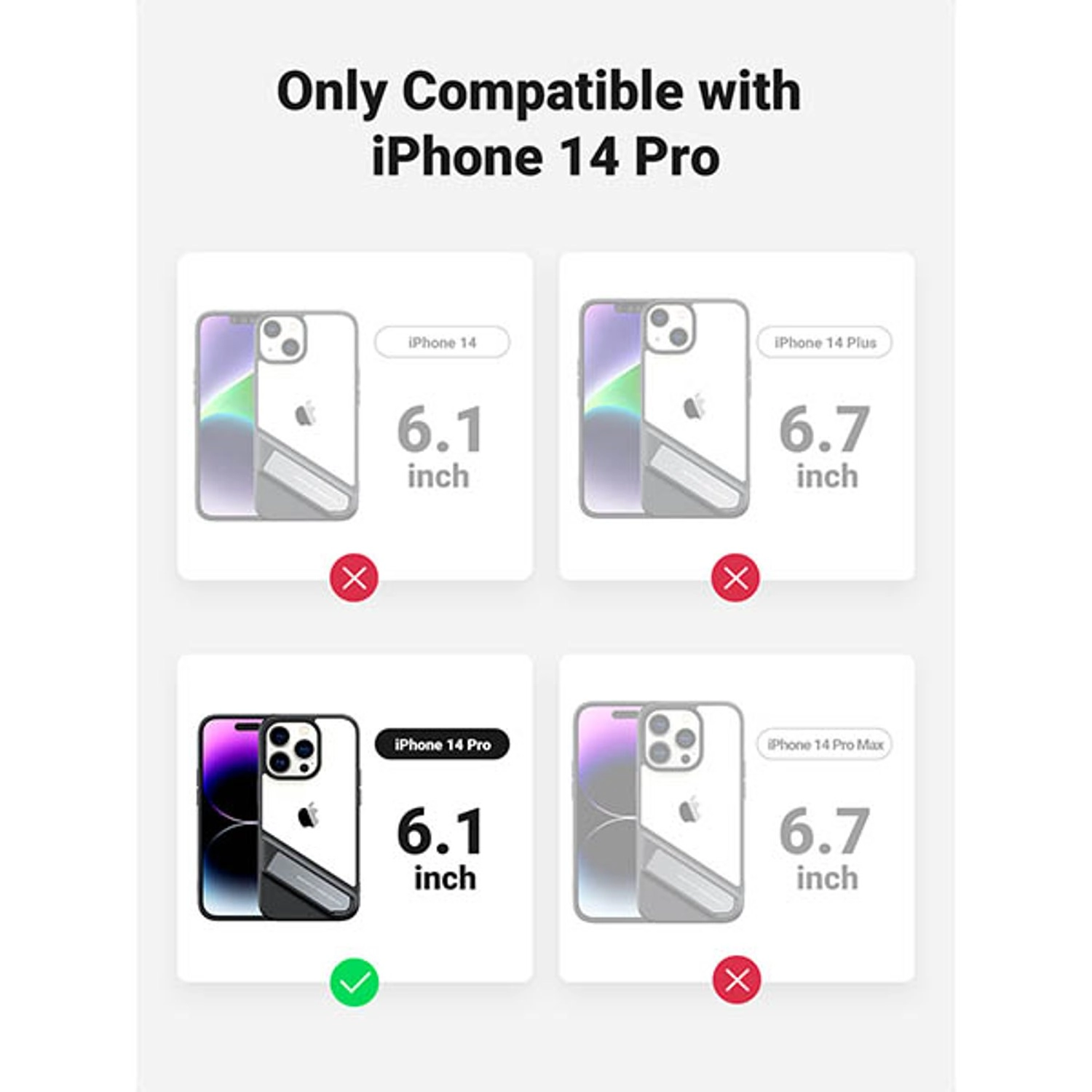 Kickstand Case - Back Case for iPhone 14 Pro