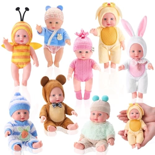 Reborn Baby Doll - 8 Pcs 7 Inch Ages 3+ Gift Set
