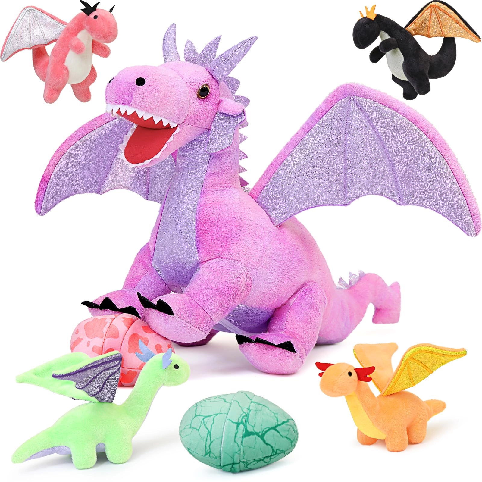 Mama Dragon with Baby in Belly - 55 cm