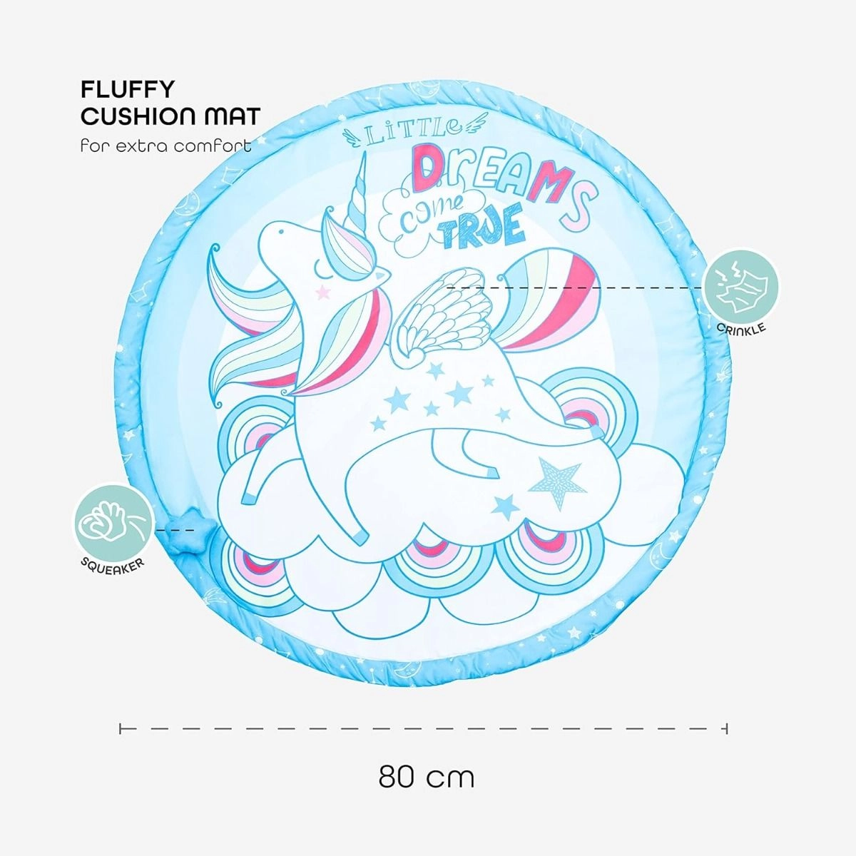 Perky Baby Playmat & Activity Gym - Unicorn 0 month