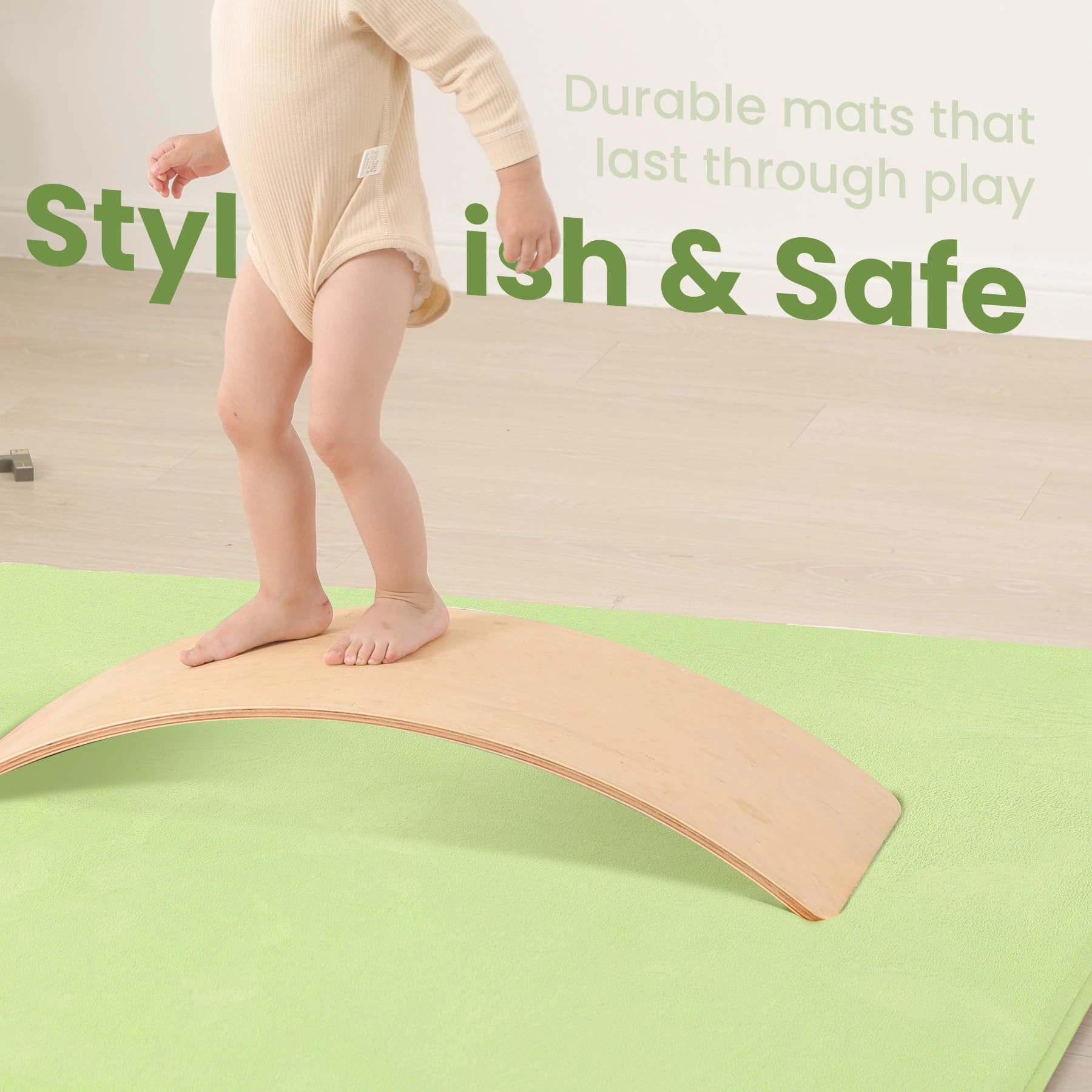 Baby Activity Play Mat - 79"x118" 1.3" Thick Cream